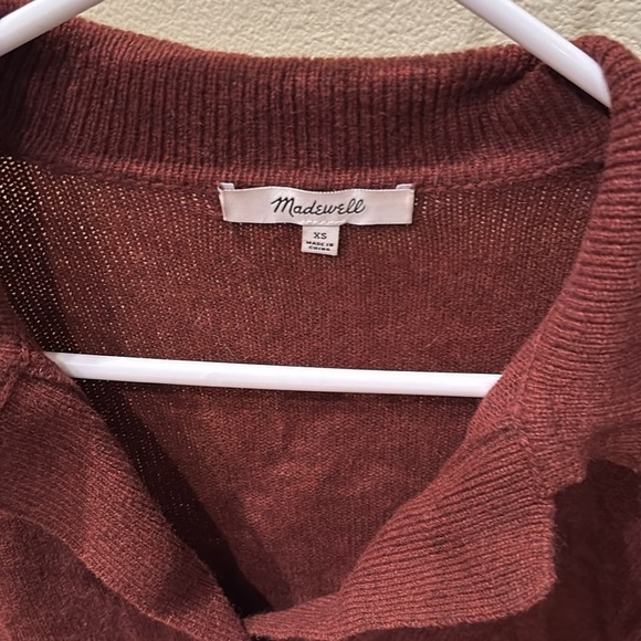 Madewell woman's wool brown/maroon sweater - Picture 4 of 8